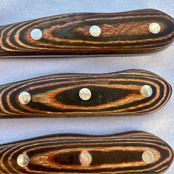 Set of 3 Rancher's Reserve Steak Knives Forged 5” Blade Wood Handle - Picture 3 of 8